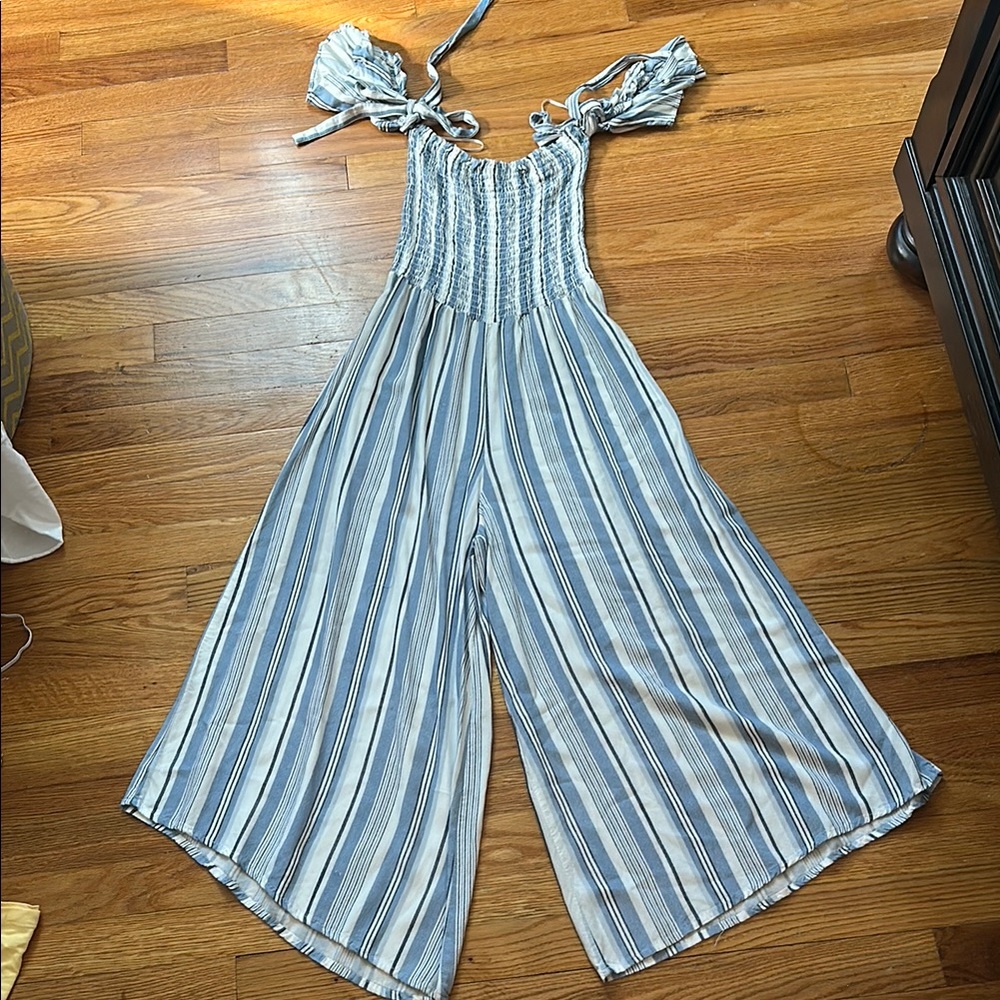 Striped Blue Jumpsuit